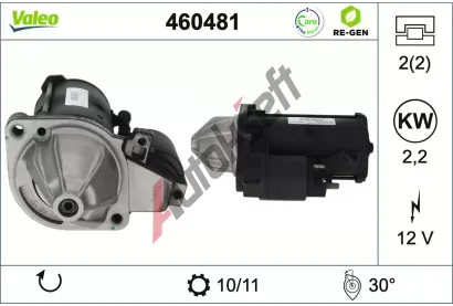 VALEO Startér VALEO RE-GEN REMANUFACTURED VA 460481, 460481 VALEO Startér VALEO RE-GEN REMANUFACTURED VA 460481, 460481