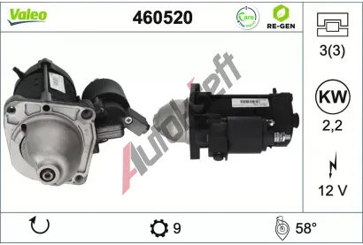 VALEO Startr VALEO RE-GEN REMANUFACTURED VA 460520, 460520