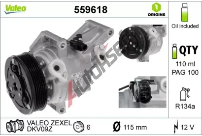 VALEO Kompresor klimatizace VA 559618, 559618