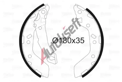 VALEO Sada brzdových čelistí VA 564033, 564033 VALEO Sada brzdových čelistí VA 564033, 564033