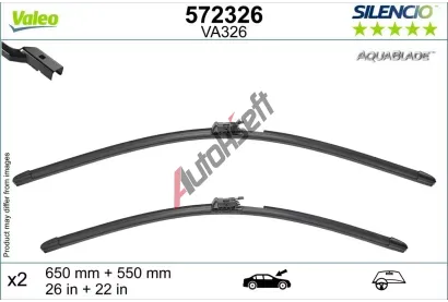 VALEO Stěrač SILENCIO AQUABLADE SET VA 572326, 572326 VALEO Stěrač SILENCIO AQUABLADE SET VA 572326, 572326