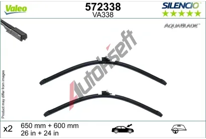 VALEO Stěrač SILENCIO AQUABLADE SET VA 572338, 572338 VALEO Stěrač SILENCIO AQUABLADE SET VA 572338, 572338