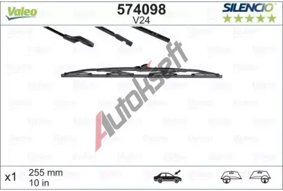 VALEO Stra SILENCIO CONVENTIONAL SINGLE 255 mm VA 574098, 574098