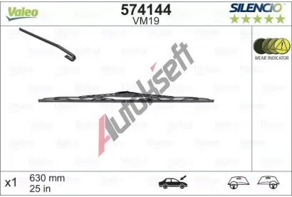 VALEO Stra SILENCIO CARDBOARD 630 mm VA 574144, 574144