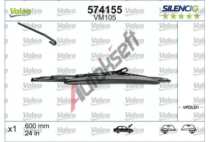 VALEO Stra SILENCIO CARDBOARD 600 mm VA 574155, 574155