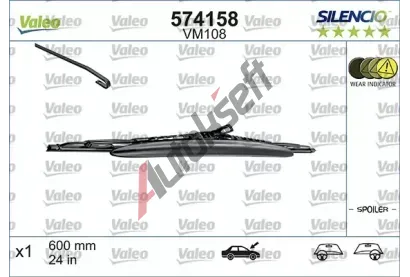 VALEO Stra SILENCIO CARDBOARD 600 mm VA 574158, 574158