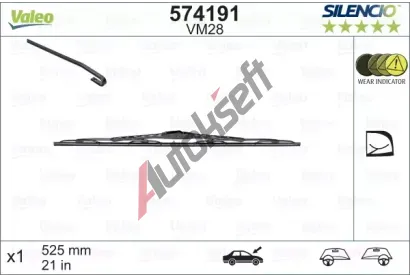 VALEO Stra SILENCIO CARDBOARD 525 mm VA 574191, 574191