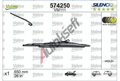 VALEO Stra SILENCIO CARDBOARD 650 mm VA 574250, 574250