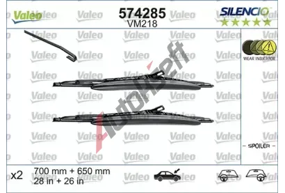 VALEO Sada stra SILENCIO CARDBOARD - 700 + 680 mm VA 574285, 574285