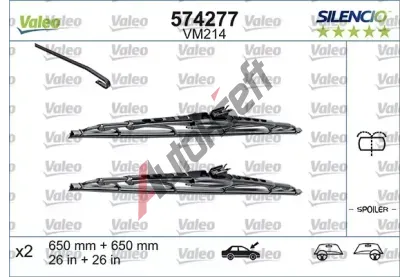 VALEO Sada stra SILENCIO CARDBOARD - 475 + 475 mm VA 574292, 574292