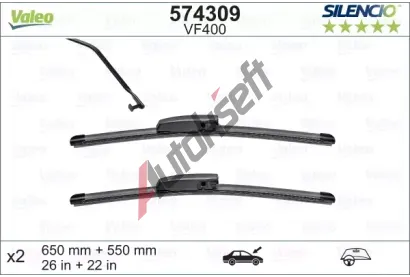 VALEO Sada stra SILENCIO X-TRM - 650 + 550 mm VA 574309, 574309