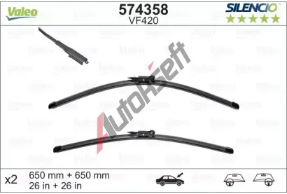 VALEO Sada stra SILENCIO X-TRM - 650 + 650 mm VA 574358, 574358