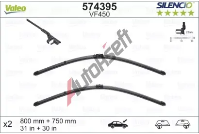 VALEO Sada stra SILENCIO X-TRM - 800 + 750 mm VA 574395, 574395