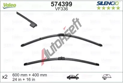 VALEO Sada stra SILENCIO X-TRM - 600 + 400 mm VA 574399, 574399
