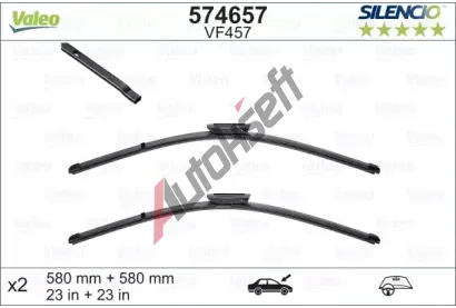 VALEO Sada stra SILENCIO X-TRM - 580 + 580 mm VA 574657, 574657