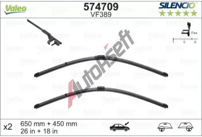 VALEO Sada stra SILENCIO X-TRM - 650 + 450 mm VA 574709, 574709