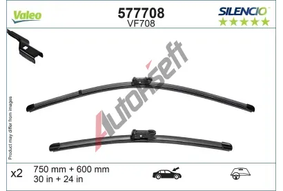 VALEO Stra SILENCIO FLAT BLADE SET VA 577708, 577708