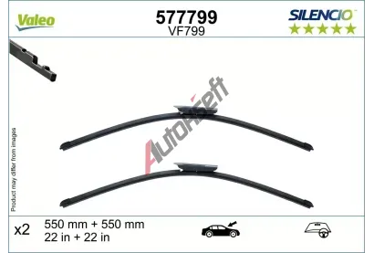 VALEO St�ra� SILENCIO FLAT BLADE SET VA 577799, 577799