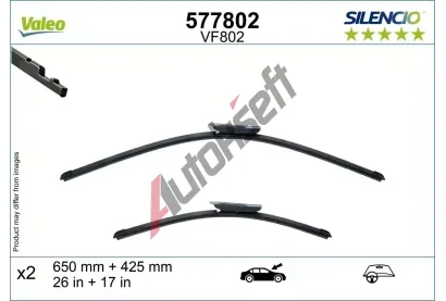 VALEO St�ra� SILENCIO FLAT BLADE SET VA 577802, 577802