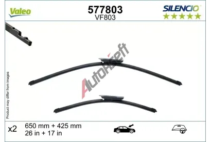 VALEO Stěrač SILENCIO FLAT BLADE SET VA 577803, 577803 VALEO Stěrač SILENCIO FLAT BLADE SET VA 577803, 577803