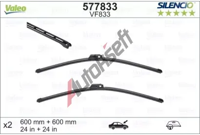 VALEO Sada stra SILENCIO X-TRM - 600 + 600 mm VA 577833, 577833