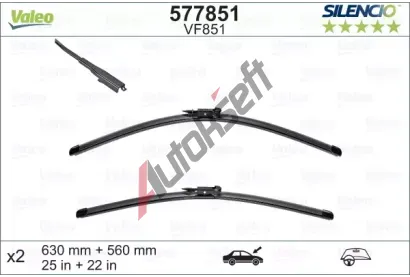 VALEO Sada stra SILENCIO X-TRM - 630 + 560 mm VA 577851, 577851