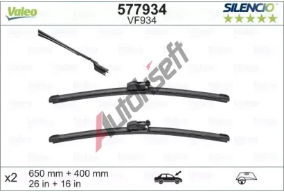 VALEO Stra SILENCIO FLAT BLADE SET VA 577934, 577934