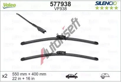 VALEO Sada stra SILENCIO FLAT BLADE SET - 550 + 400 mm VA 577938, 577938