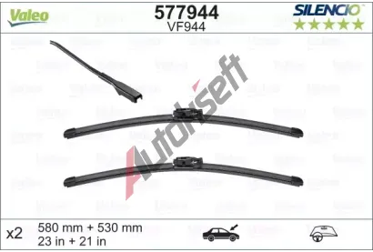VALEO Sada st�ra�� SILENCIO FLAT BLADE SET - 580 + 530 mm VA 577944, 577944