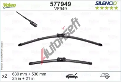 VALEO Stra SILENCIO FLAT BLADE SET VA 577949, 577949