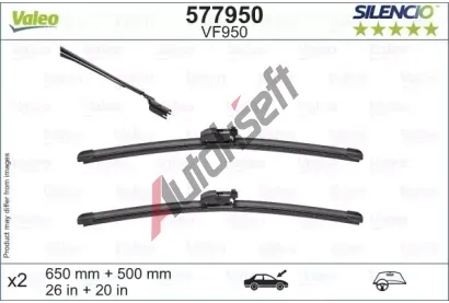 VALEO Stra SILENCIO FLAT BLADE SET VA 577950, 577950