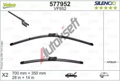 VALEO Stra SILENCIO FLAT BLADE SET VA 577952, 577952