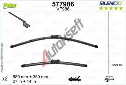 VALEO Stra SILENCIO FLAT BLADE SET VA 577986, 577986