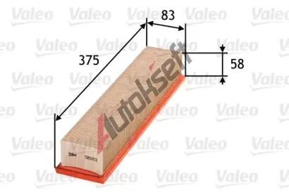 VALEO Vzduchový filtr VA 585003, 585003 VALEO Vzduchový filtr VA 585003, 585003