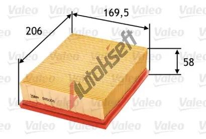VALEO Vzduchov filtr VA 585006, 585006
