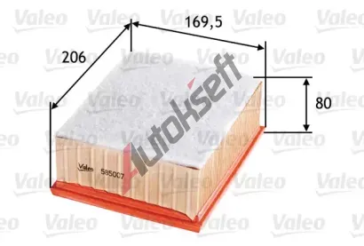 VALEO Vzduchov filtr VA 585007, 585007