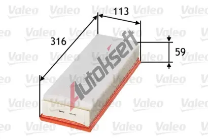 VALEO Vzduchov filtr VA 585015, 585015