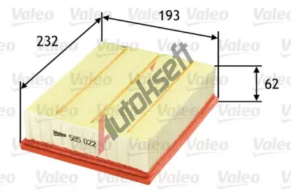 VALEO Vzduchov filtr VA 585022, 585022