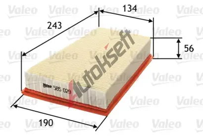 VALEO Vzduchov filtr VA 585029, 585029