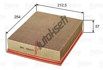 VALEO Vzduchový filtr VA 585034, 585034 VALEO Vzduchový filtr VA 585034, 585034
