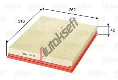 VALEO Vzduchov filtr VA 585038, 585038