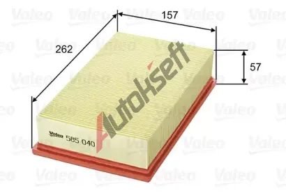 VALEO Vzduchov filtr VA 585040, 585040