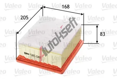 VALEO Vzduchov filtr VA 585047, 585047