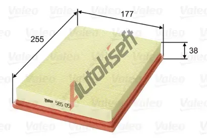 VALEO Vzduchov filtr VA 585051, 585051