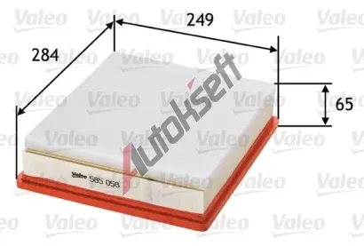 VALEO Vzduchov filtr VA 585058, 585058
