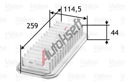 VALEO Vzduchový filtr VA 585059, 585059 VALEO Vzduchový filtr VA 585059, 585059
