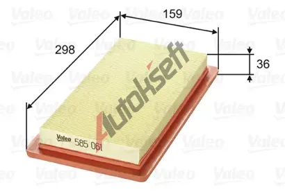 VALEO Vzduchov filtr VA 585061, 585061