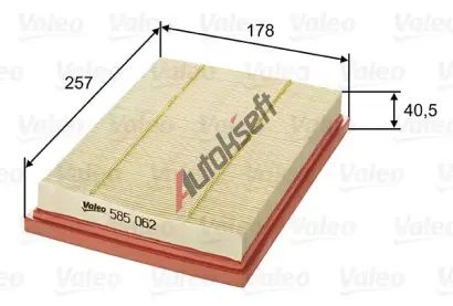 VALEO Vzduchový filtr VA 585062, 585062 VALEO Vzduchový filtr VA 585062, 585062