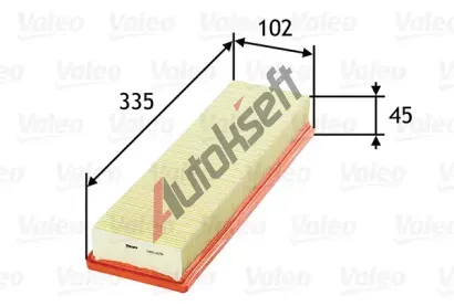 VALEO Vzduchov filtr VA 585078, 585078