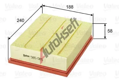 VALEO Vzduchov filtr VA 585085, 585085